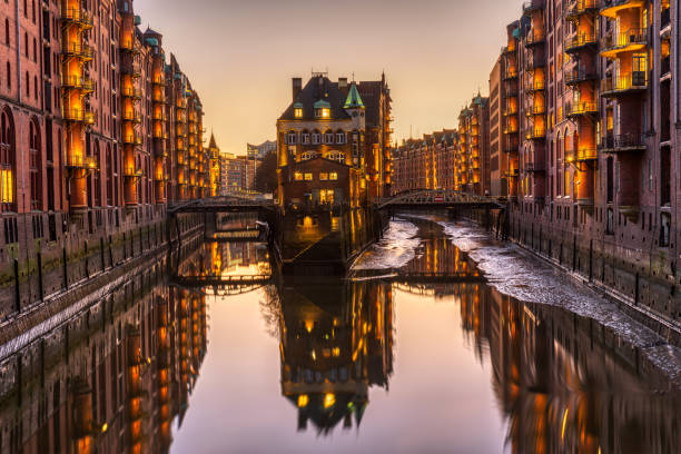 istock Historic warehouses at the Speicherstadt 1142122791