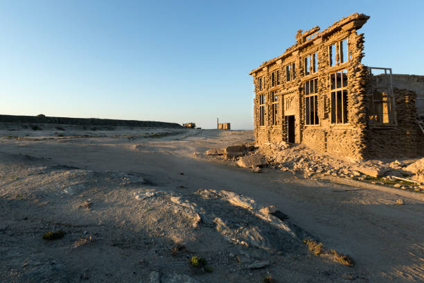 istock Ghost town abandon building outside Luderitz, Namibia. 1142123995