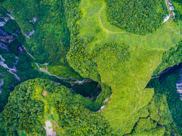 Wulong Karst World Natural Heritage. chongqing,China stock photo