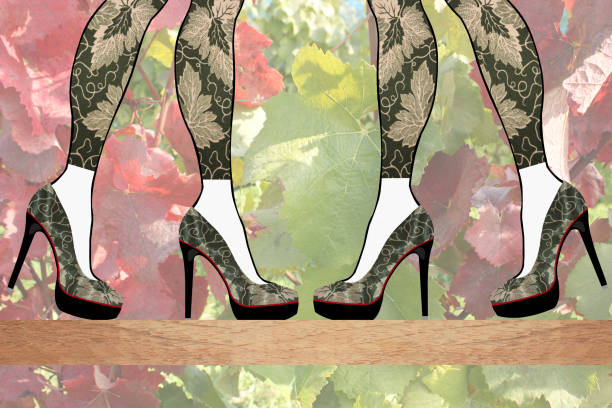 istock Stiletto Heels  Vine Leaf Pattern  Women's Fashion Show 1142130179