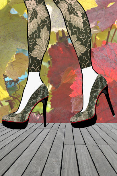 istock Stiletto Heels  Vine Leaf Pattern  Women's Fashion Show 1142130184