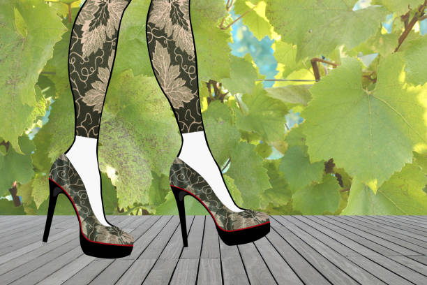 istock Stiletto Heels  Vine Leaf Pattern  Women's Fashion Show 1142130188