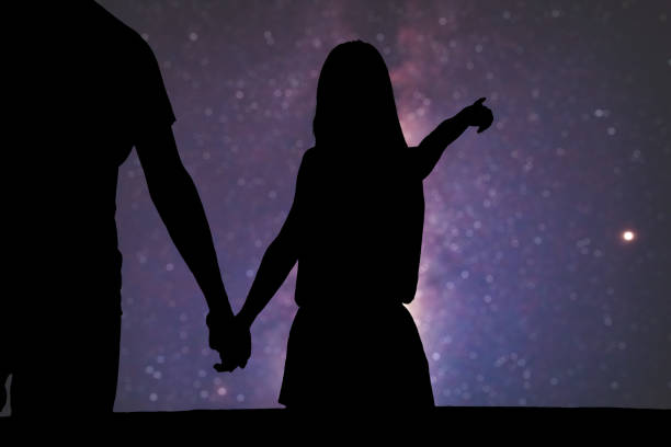 istock Couple under the Milky way stars. My astronomy work. 1142135666