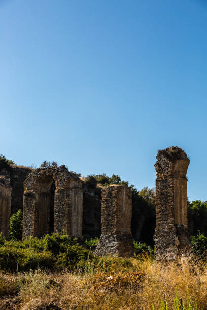 istock Ruins of ancient roman aqueduct 1142143234
