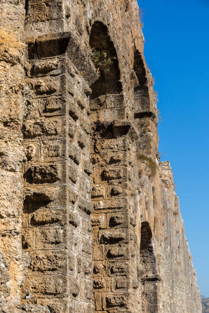istock Ruins of ancient roman aqueduct 1142143249