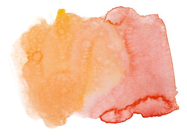 istock Watercolor stain on white background isolated. Element with paint and watercolor paper texture. Background for design of postcards and print. 1142149087