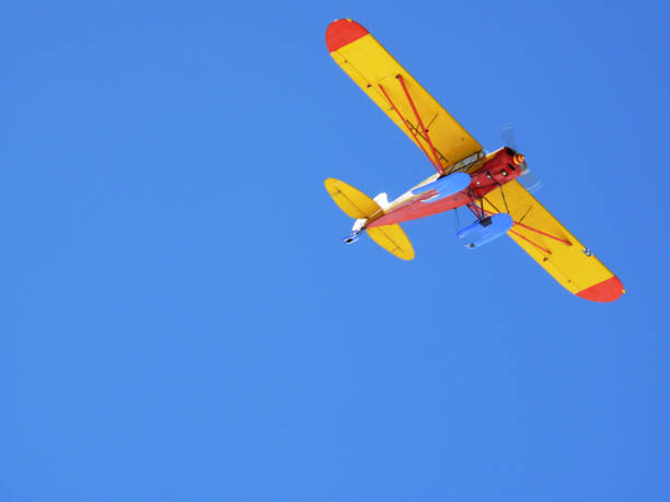 istock Tourist plane in the blue sky 1142160241