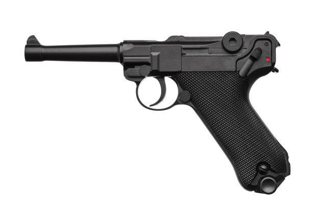 istock pneumatic pistol isolated on white background 1142160269