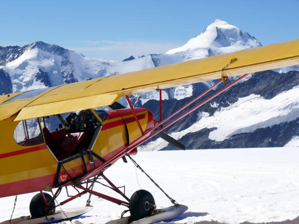 istock Plane landed on the jungfraujoch. 1142160789