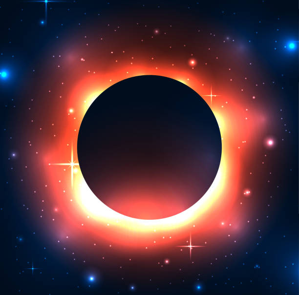 istock Illustration of a black hole in space with stars. Space and Supernova. Vector background 1142162945