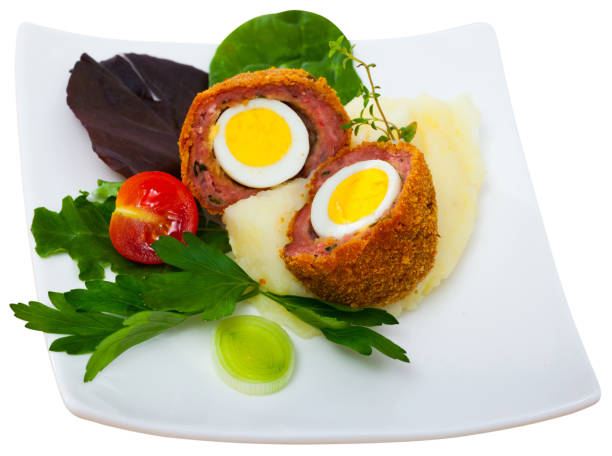 istock Quail egg wrapped in sausage meat (Scotch egg) 1142169371