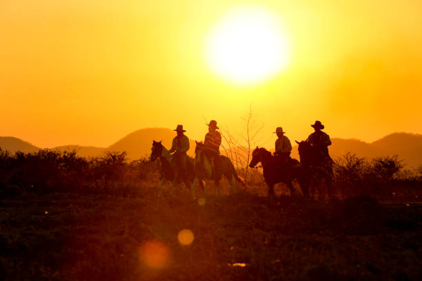 istock People Riding Horses On Field Against Sky 1142172053