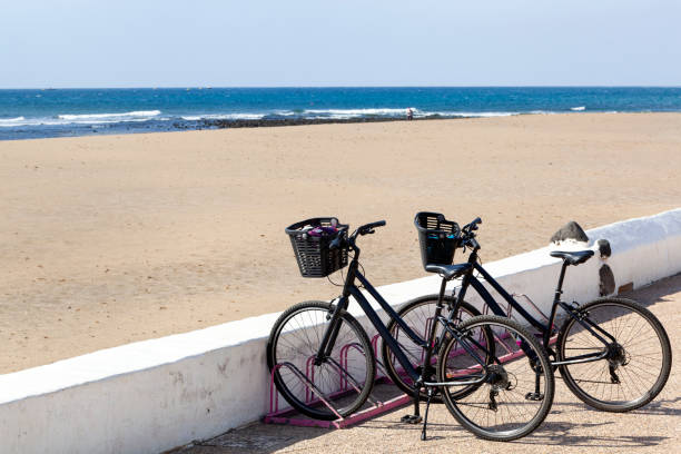 istock Rental bikes near the beach on Lanzarote 1142172363