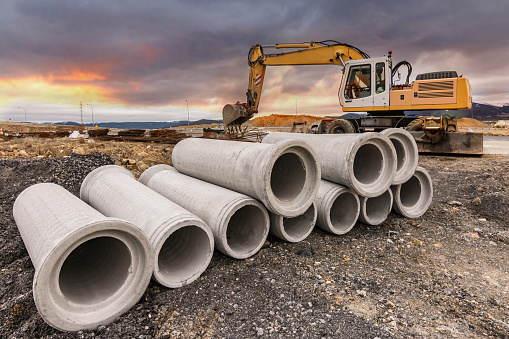 Construction works of a highway