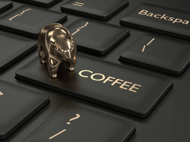 istock 3d render of keyboard with coffee button and bear 1142180986