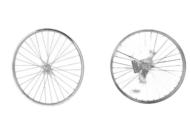 istock Separated bike wheels 1142183018