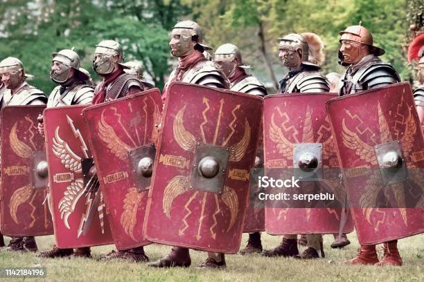 Ancient Roman Legion In A Battle Stock Photo - Download Image Now - Roman Legion, Ancient, Army