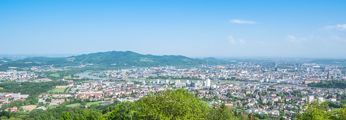 Panorama of Linz in Austria
