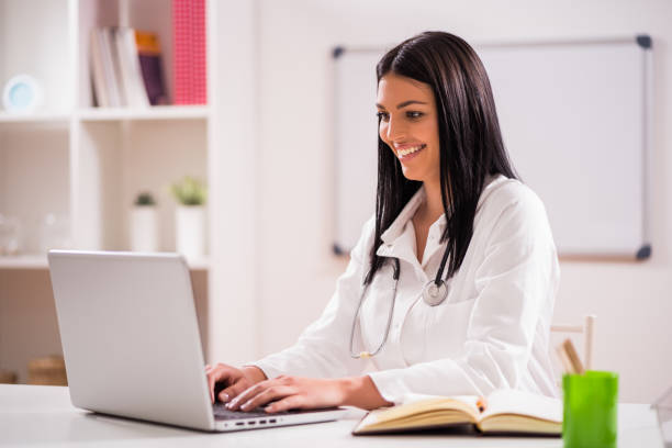 istock Doctor in her office 1142188899