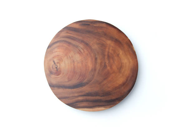 istock wooden round cutting board isolated on white background 1142189957