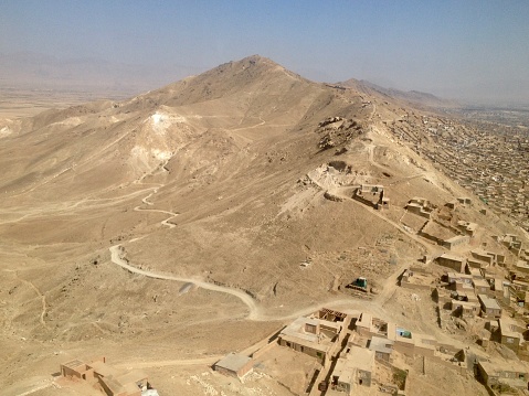 View from where Kabul ends and the desert resumes