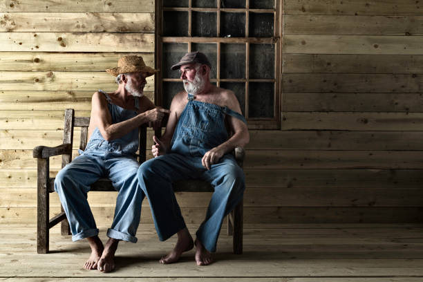 istock Two elderly Hillbillies gossiping 1142199635
