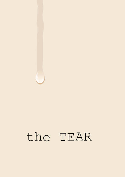 Tear, weeping on the white sheet, a concept of sadness and suffering. Vector background with teardrop Tear, weeping on the white sheet, a concept of sadness and suffering. Vector background with teardrop teardrop stock illustrations