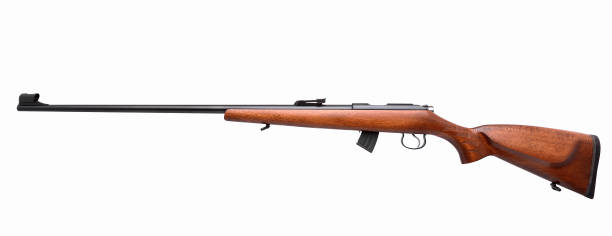 istock Gun rifle isolated on white background 1142204318