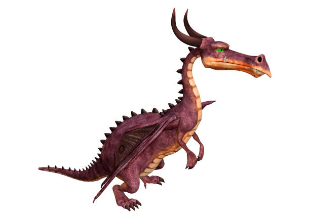 istock 3D illustration fantasy dragon on white 1142204677