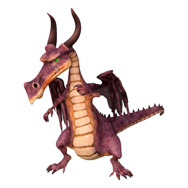 istock 3D illustration fantasy dragon on white 1142205479