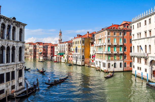 istock Gondolas on Venice Grand canal, Italy 1142205655