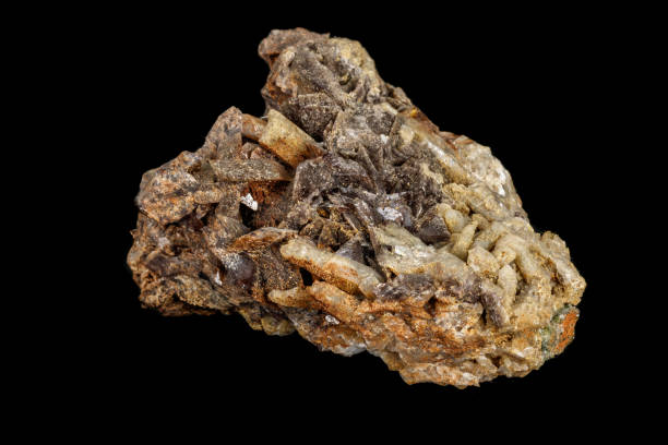 istock Macro stone axinite mineral on a black background 1142206924