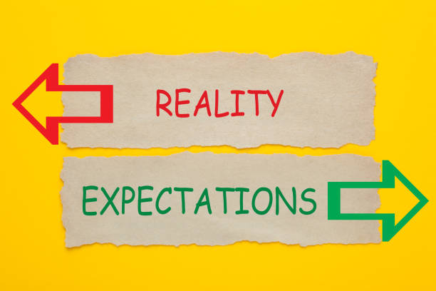 Reality Expectations Concept stock photo