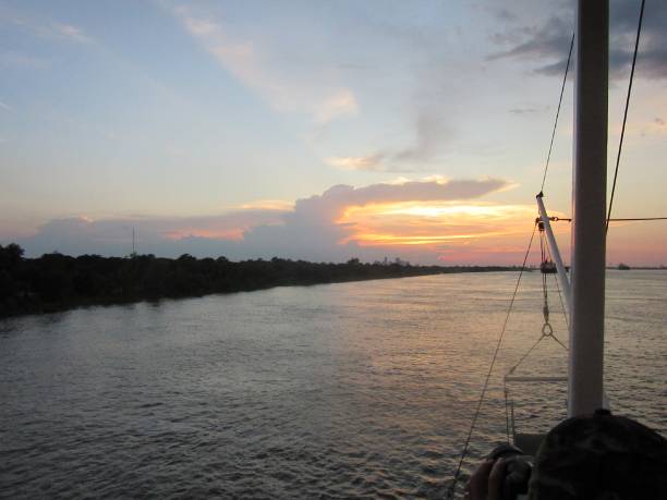 istock Sunset on the Mississippi River 1142209272