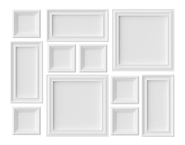 istock White picture or photo frames isolated on white with shadows 1142213097