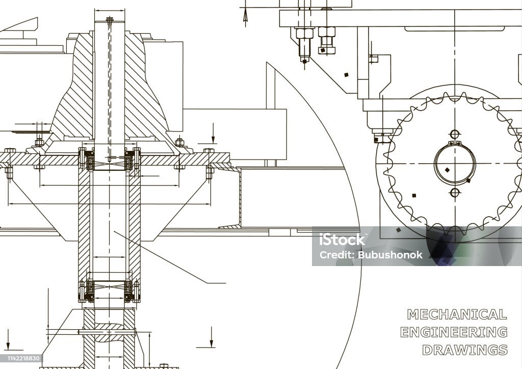 Engineer Blueprints Design Blueprints Engineering Background Stock Illustration - Download Image ...