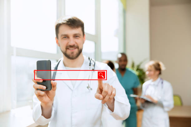 istock Medical technology and doctor staff service concept. 1142218953