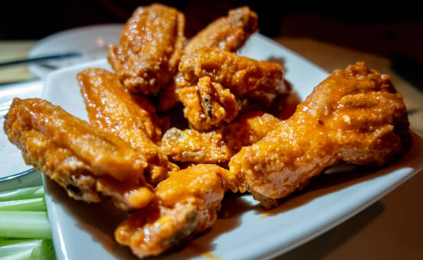 istock Deep fried chicken wings and braised with a delicious sauce 1142219319