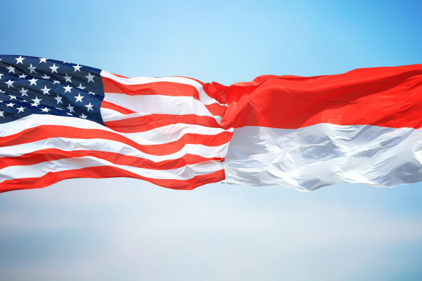 istock Flags of the USA and Monaco 1142221139