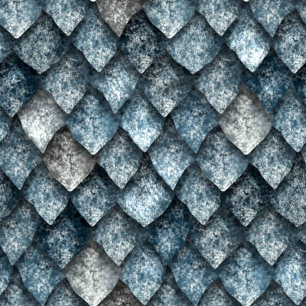 istock Seamless texture of dragon scales, reptile skin 1142225227