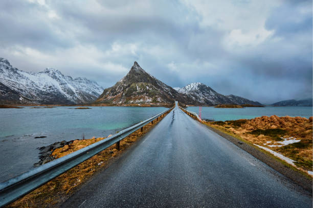 istock Road in Norway in winter 1142226234