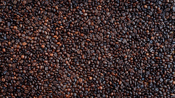 커피 콩의 배경 - black coffee mocha high angle view black 뉴스 사진 이미지