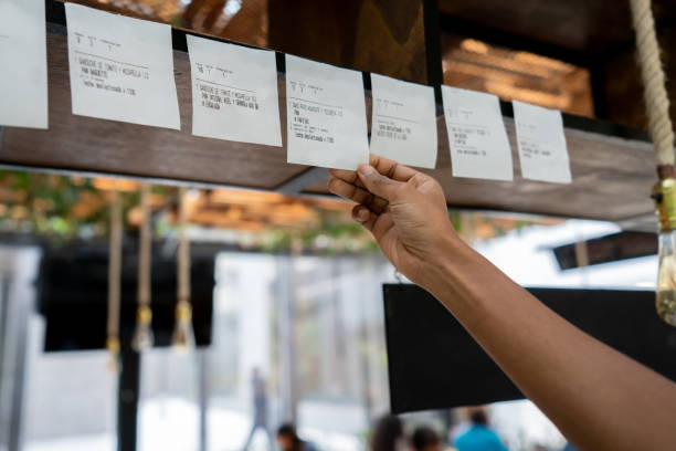 Hand writing on lined paper