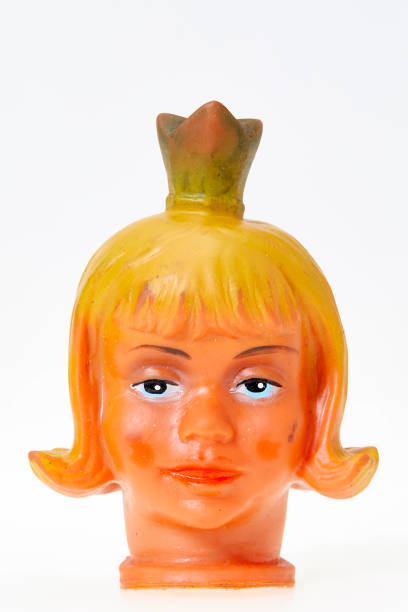 istock Vintage finger punch puppet, blond princess with crown 1142236008