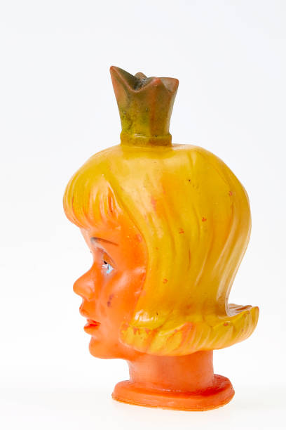 istock Vintage finger punch puppet, blond princess with crown 1142236025