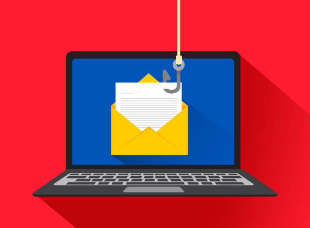 Data phishing, hacking online scam on computer laptop concept. Fishing by email, envelope and fishing hook. Vector illustration Data phishing, hacking online scam on computer laptop concept. Fishing by email, envelope and fishing hook. Vector illustration, Data phishing, hacking online scam on computer laptop concept. Fishing by email, envelope and fishing hook. Vector illustration hacker laptop stock illustrations