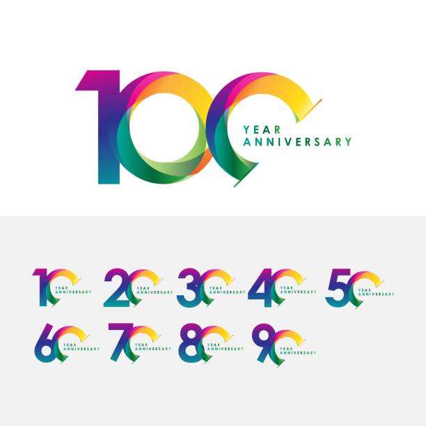 100年記念日セットベクターテンプレートデザインイラスト - 記念日点のイラスト素材／クリップアート素材／マンガ素材／アイコン素材