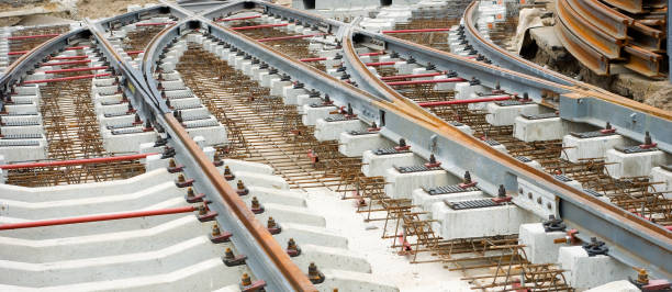 istock railway tracks at the railway station 1142236146