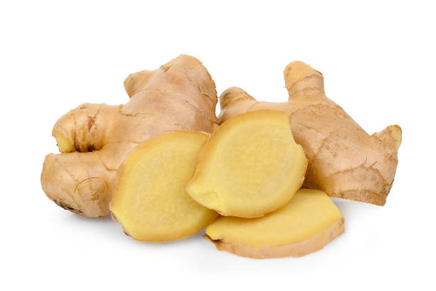 istock fresh ginger with slices isolated on white background 1142237167
