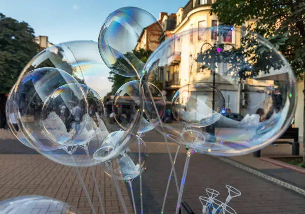 Photo of Bubbles for sale,Vitosha boulevard,Sofia,Bulgaria,city center.